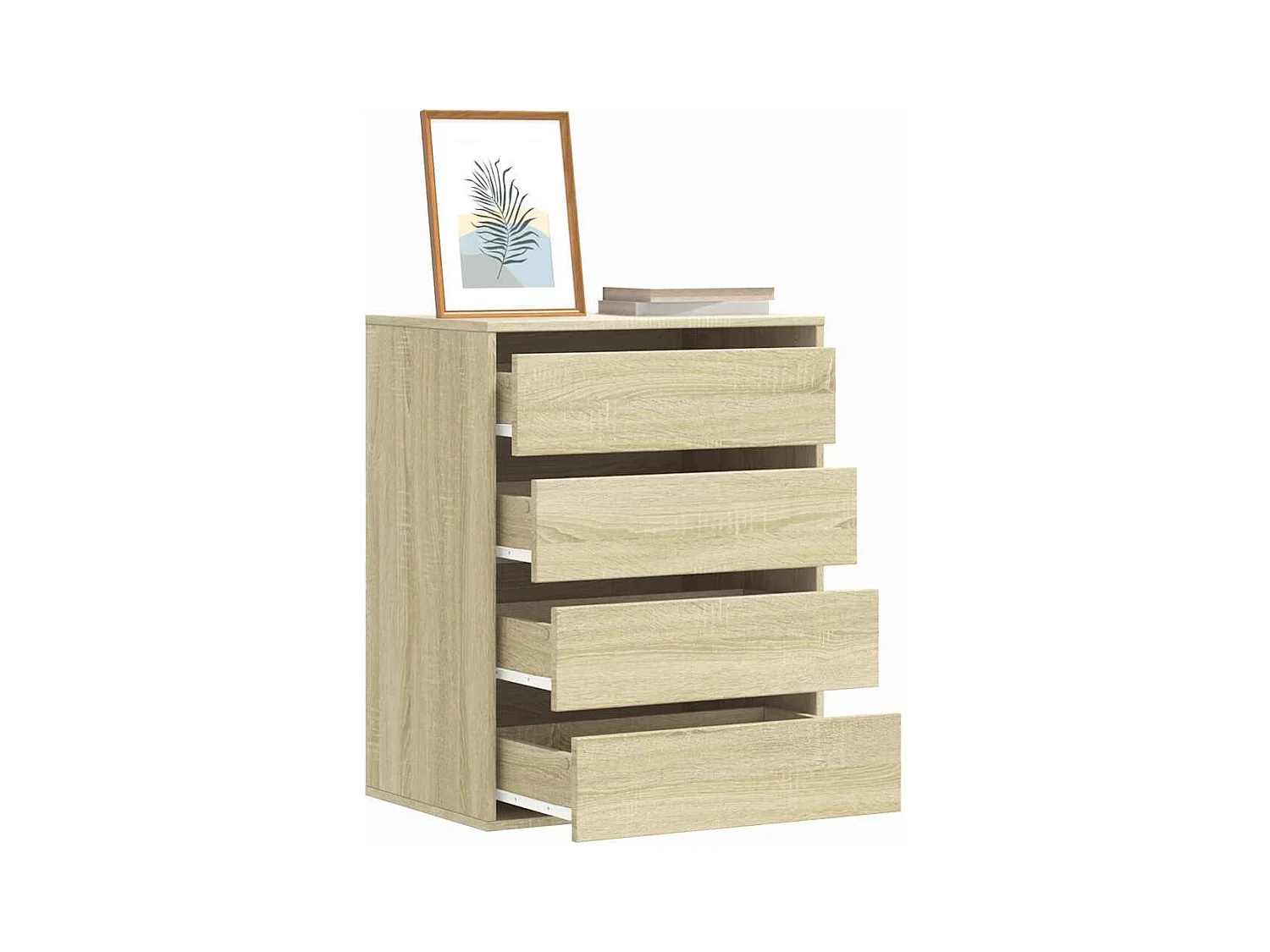 Cómoda esquinera de roble Sonoma 60x41x76 cm madera de ingeniería