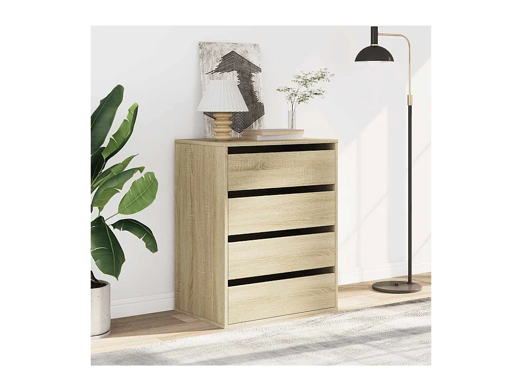 Cómoda esquinera de roble Sonoma 60x41x76 cm madera de ingeniería