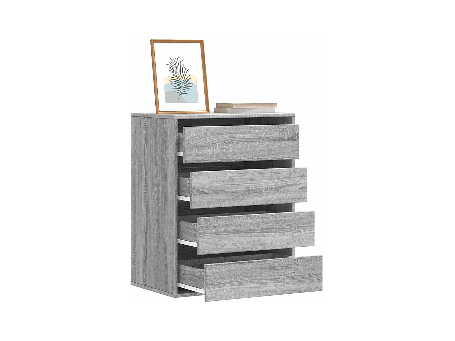 Cómoda esquinera gris Sonoma 60x41x76 cm madera de ingeniería