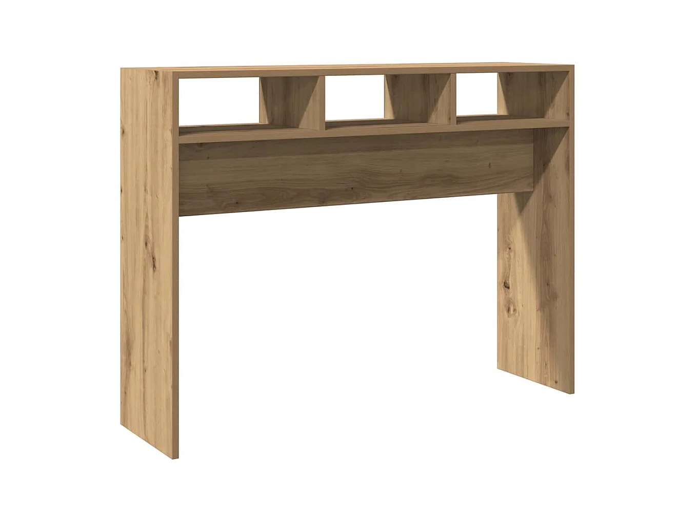 Table console chêne artisanal 105x30x80 cm bois d'ingénierie