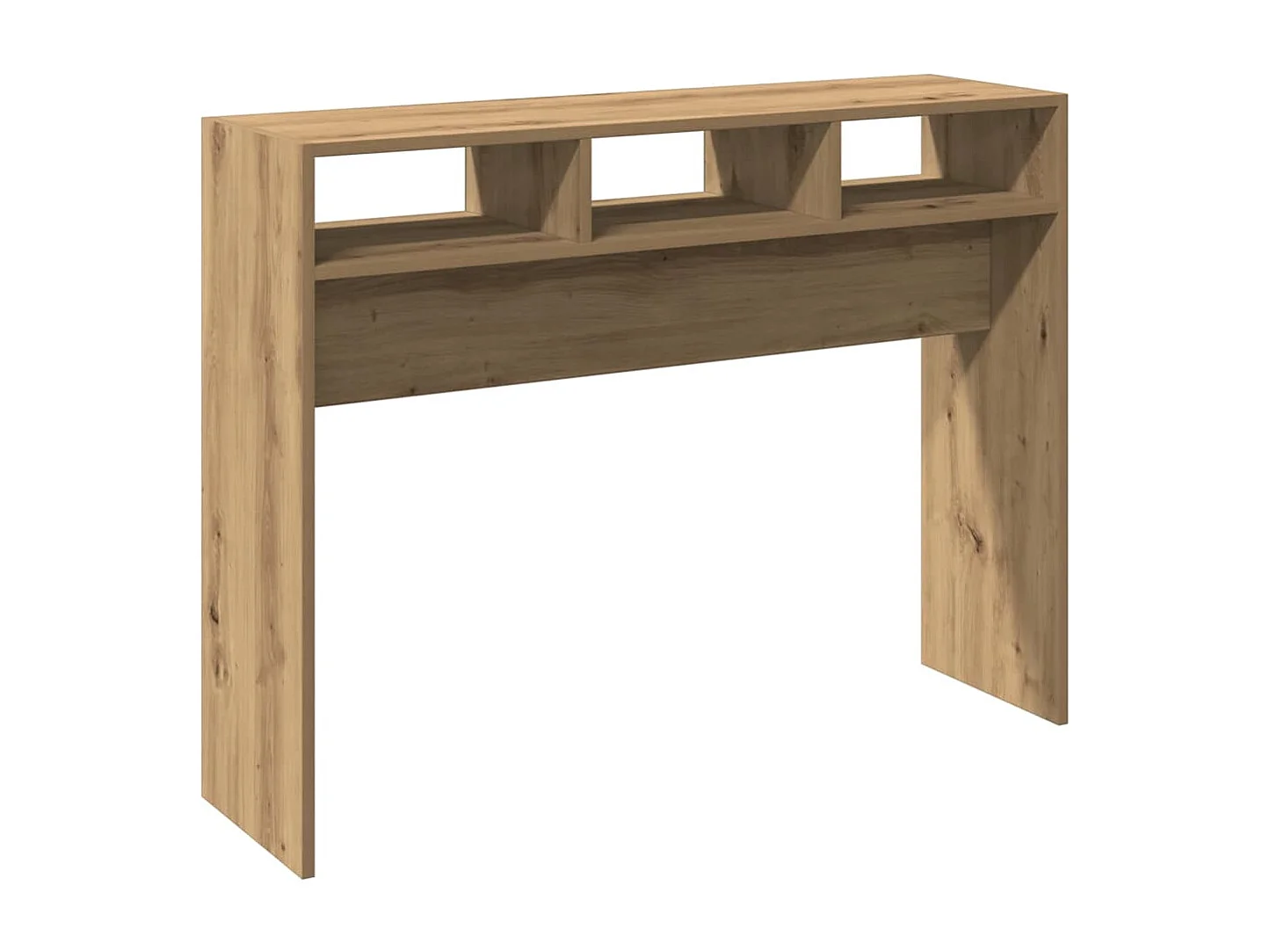 Table console chêne artisanal 105x30x80 cm bois d'ingénierie
