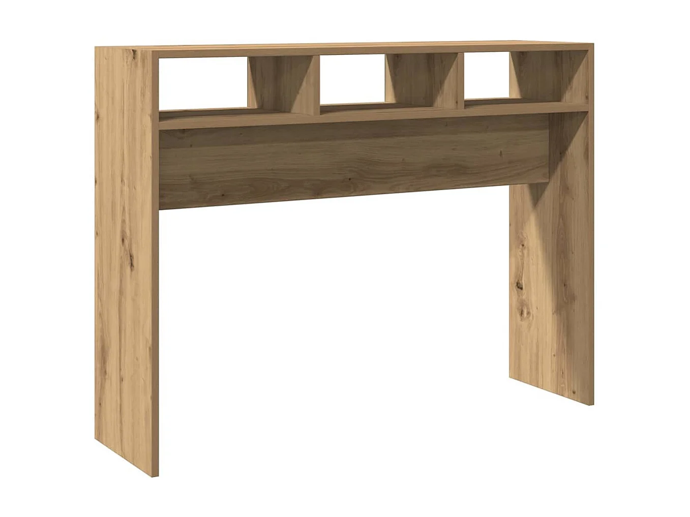 Table console chêne artisanal 105x30x80 cm bois d'ingénierie