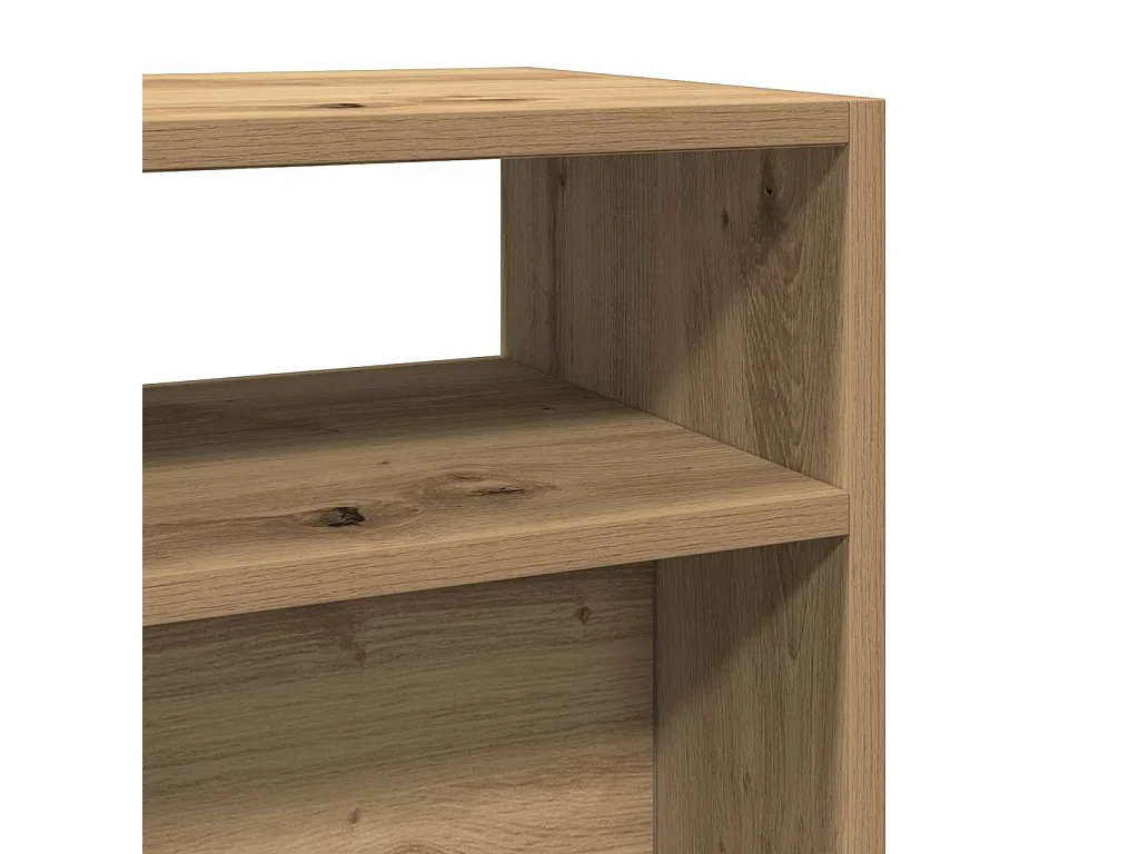 Table console chêne artisanal 105x30x80 cm bois d'ingénierie