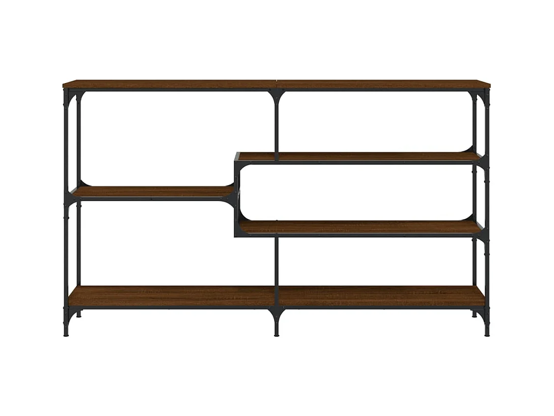 Table console chêne marron 160x32x95 cm bois d'ingénierie