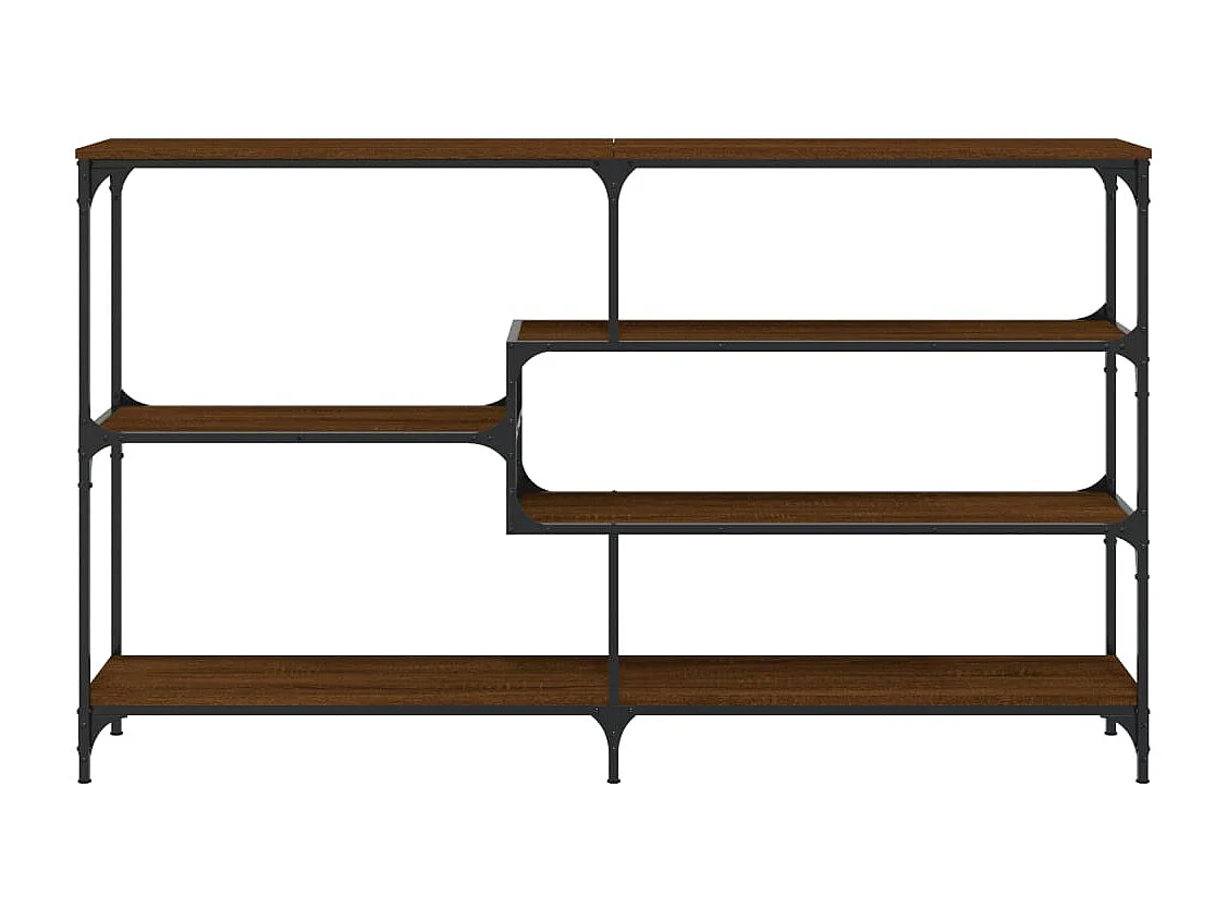 Table console chêne marron 160x32x95 cm bois d'ingénierie