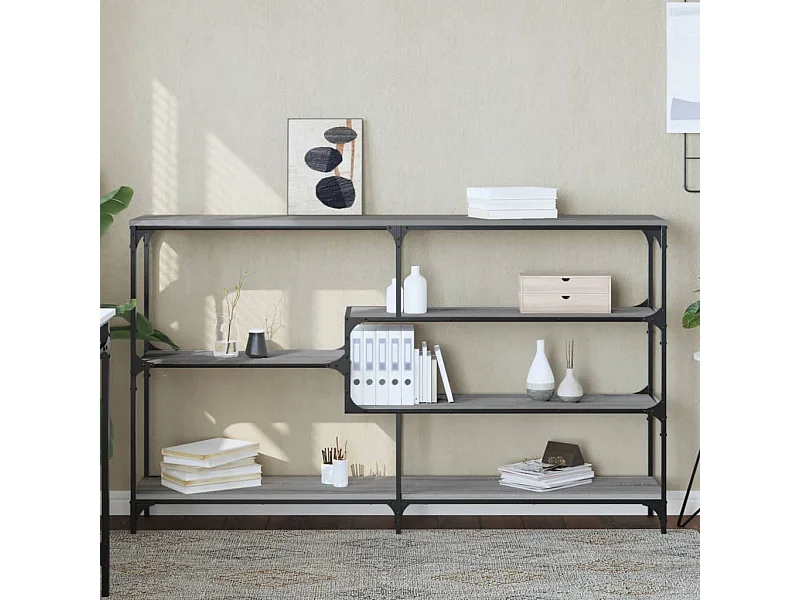 Mesa consola Sonoma gris 160x32x95 cm madera de ingeniería