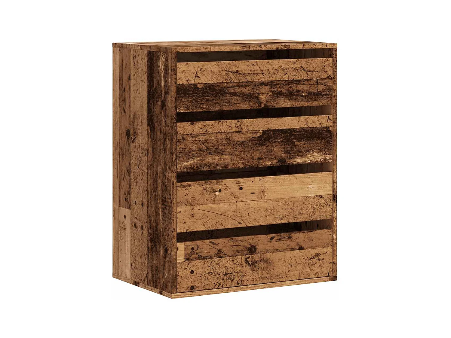 Oude houten hoekladekast 60x41x76 cm bewerkt hout