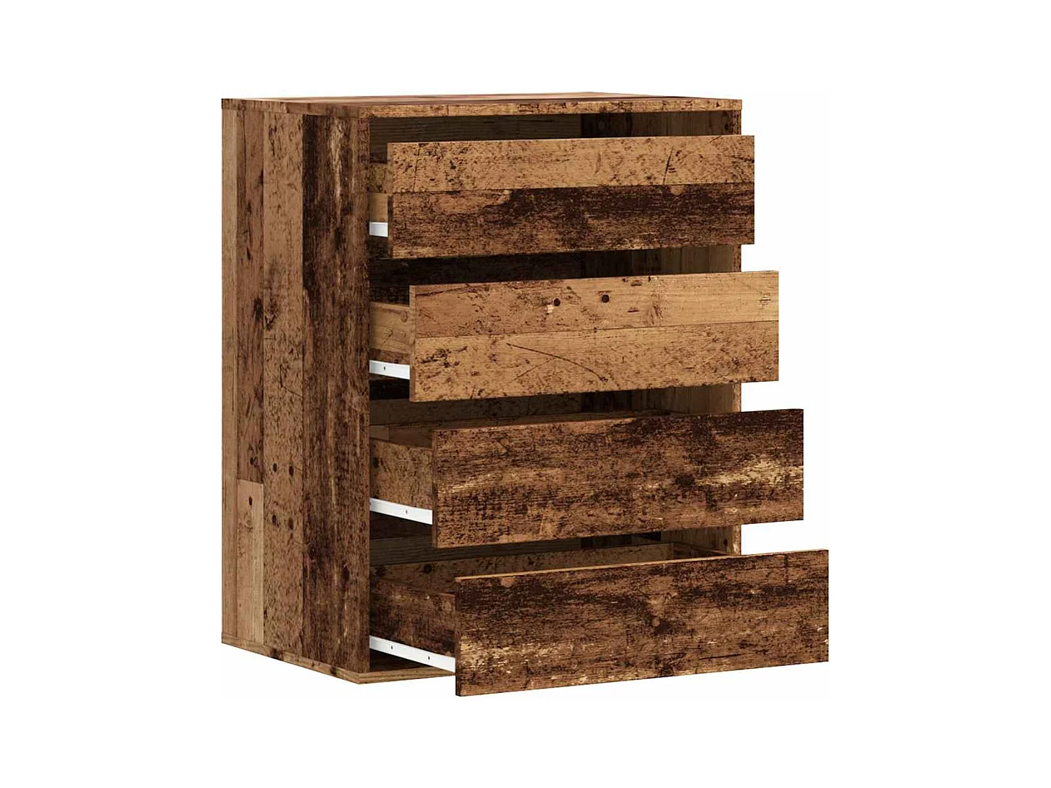 Oude houten hoekladekast 60x41x76 cm bewerkt hout