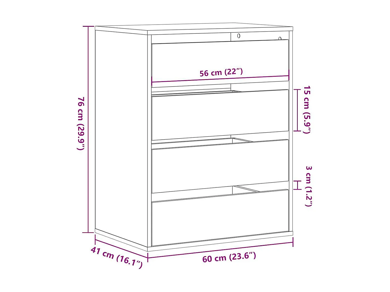 Commode d'angle vieux bois 60x41x76 cm bois d'ingénierie