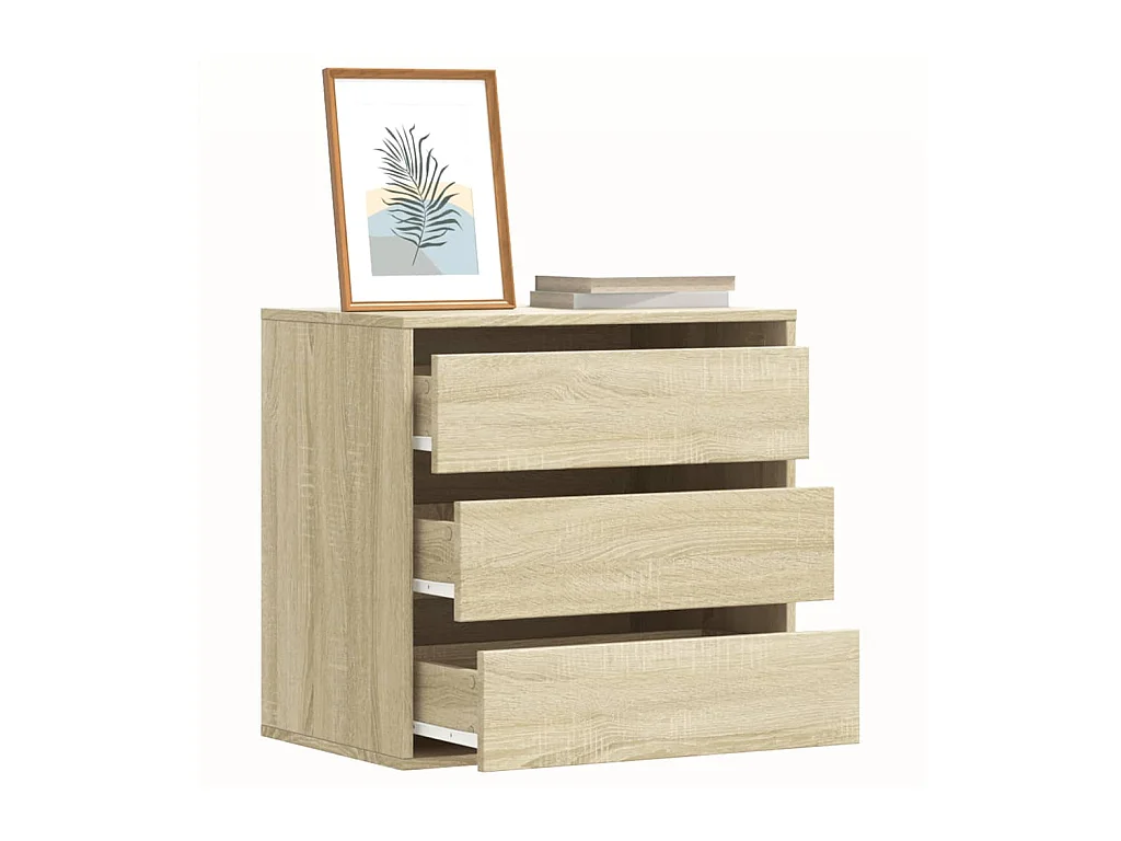 Cómoda esquinera de roble Sonoma 60x41x58 cm madera de ingeniería