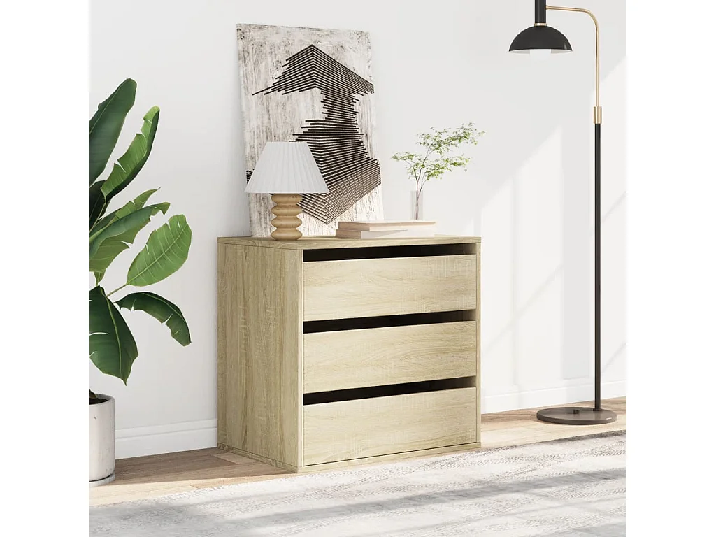 Commode d'angle chêne sonoma 60x41x58 cm bois d'ingénierie