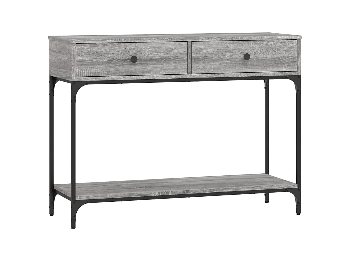 Mesa consola Sonoma gris 100x34,5x75 cm madera de ingeniería