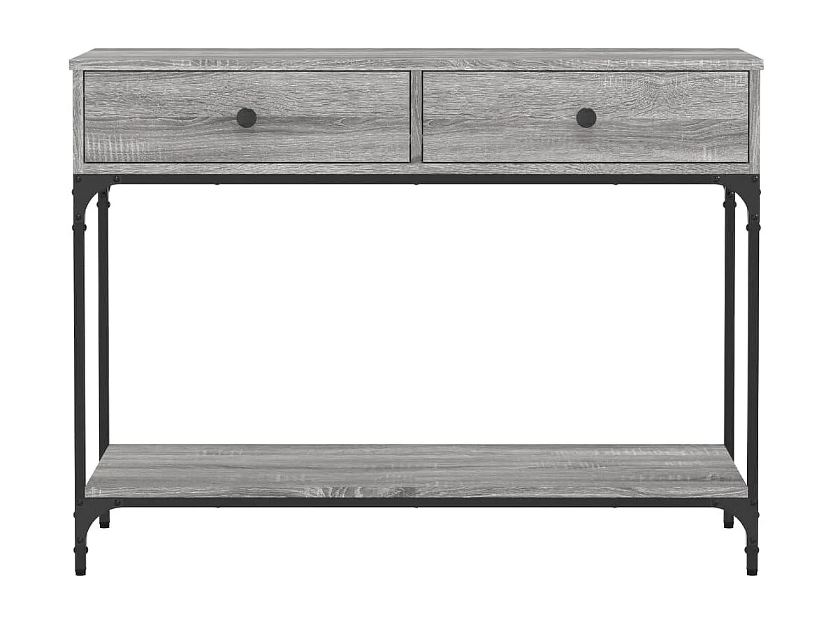 Mesa consola Sonoma gris 100x34,5x75 cm madera de ingeniería