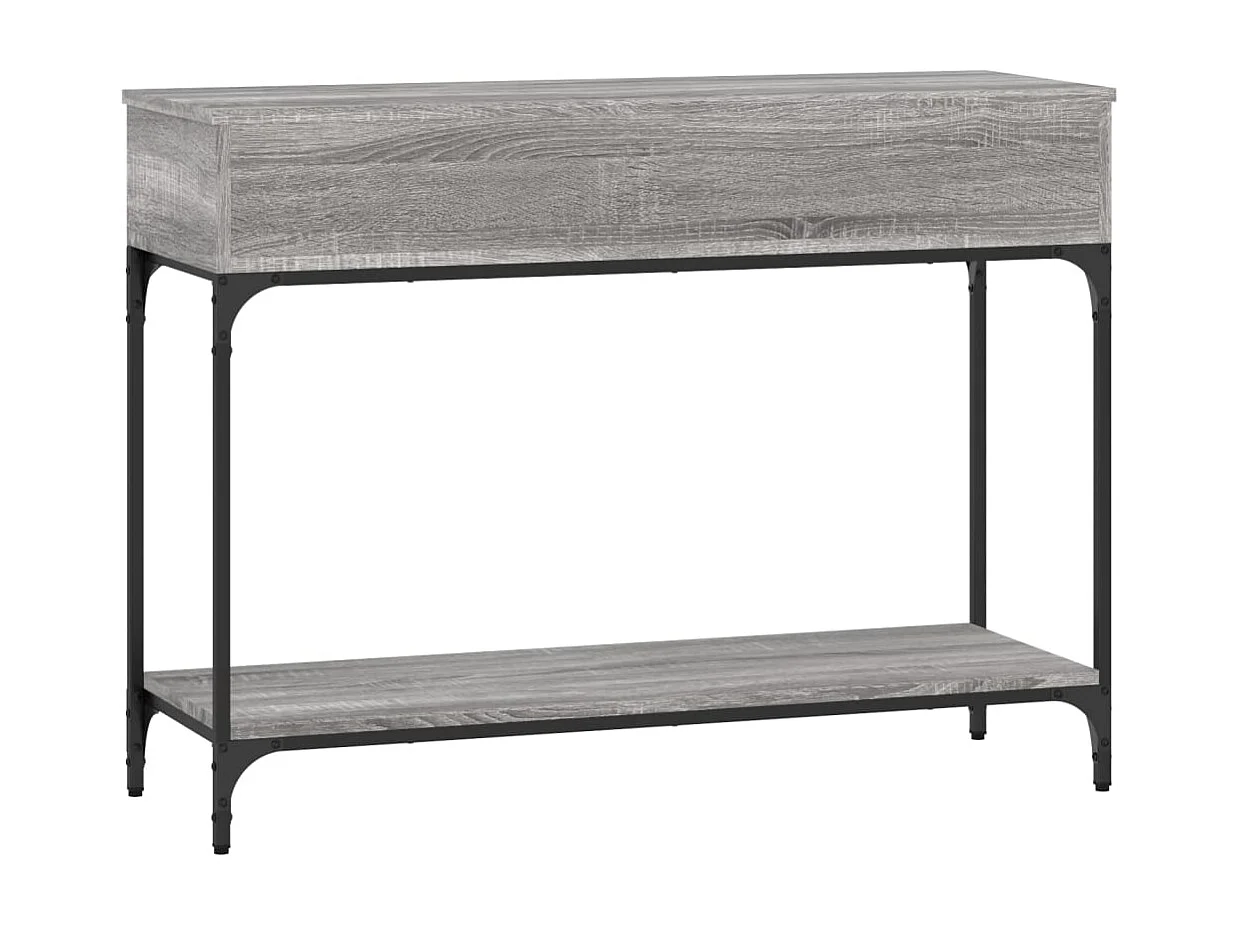 Table console sonoma gris 100x34,5x75 cm bois d'ingénierie