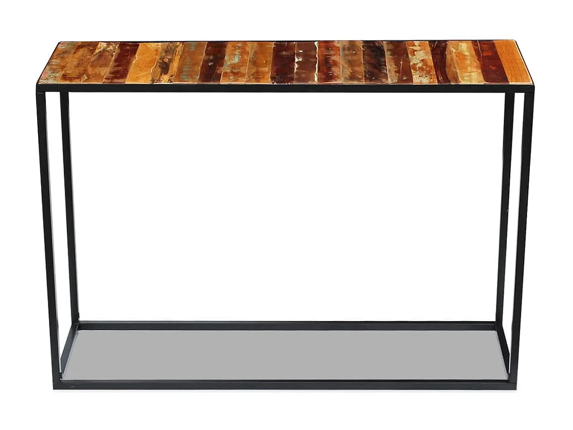 Tavolo consolle in legno massello di recupero 110x35x76 cm