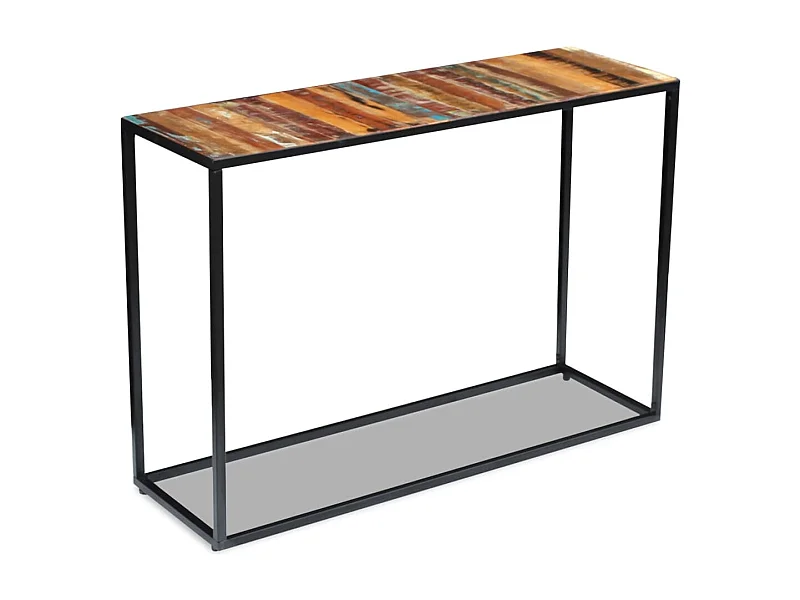 Table console Bois de récupération massif 110x35x76 cm