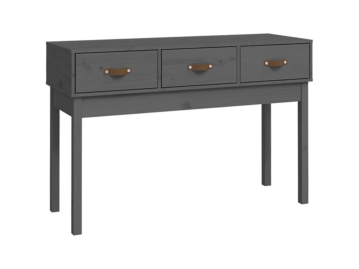 Consoletafel Grijs 114x40x75 cm Massief grenenhout
