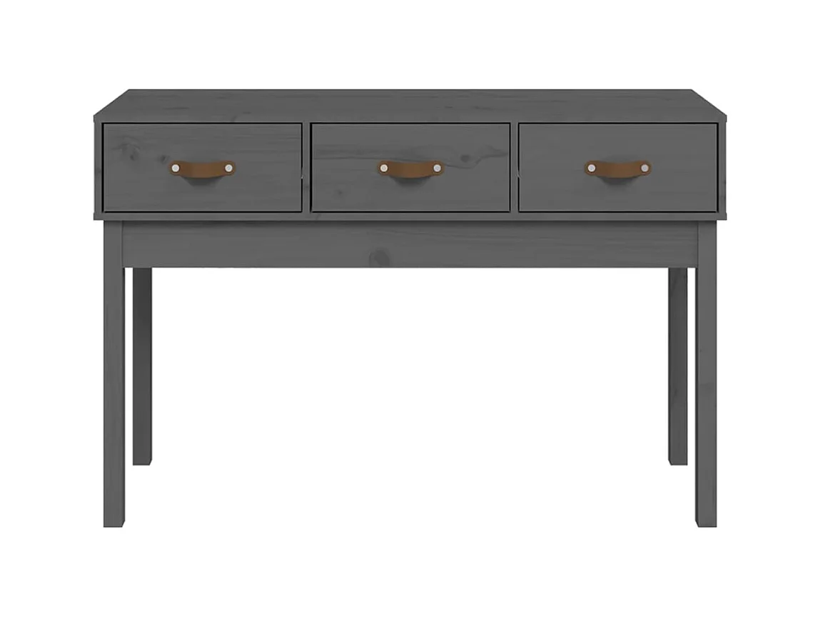 Consoletafel Grijs 114x40x75 cm Massief grenenhout