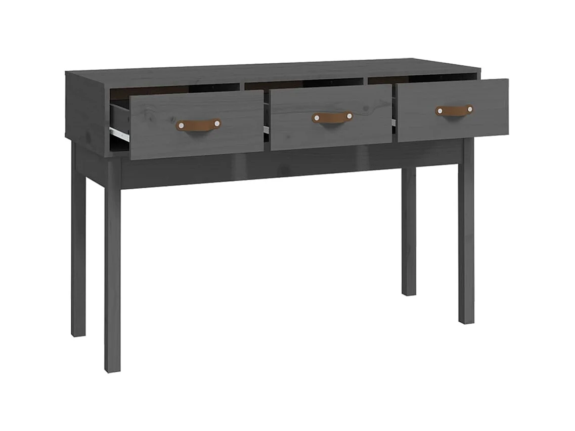 Consoletafel Grijs 114x40x75 cm Massief grenenhout