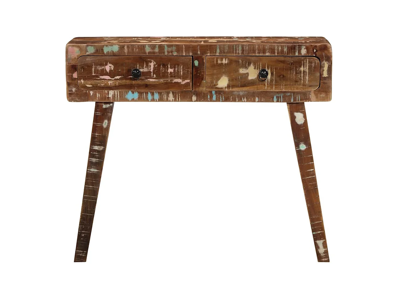 Table console 90x32x75 cm bois massif de récupération