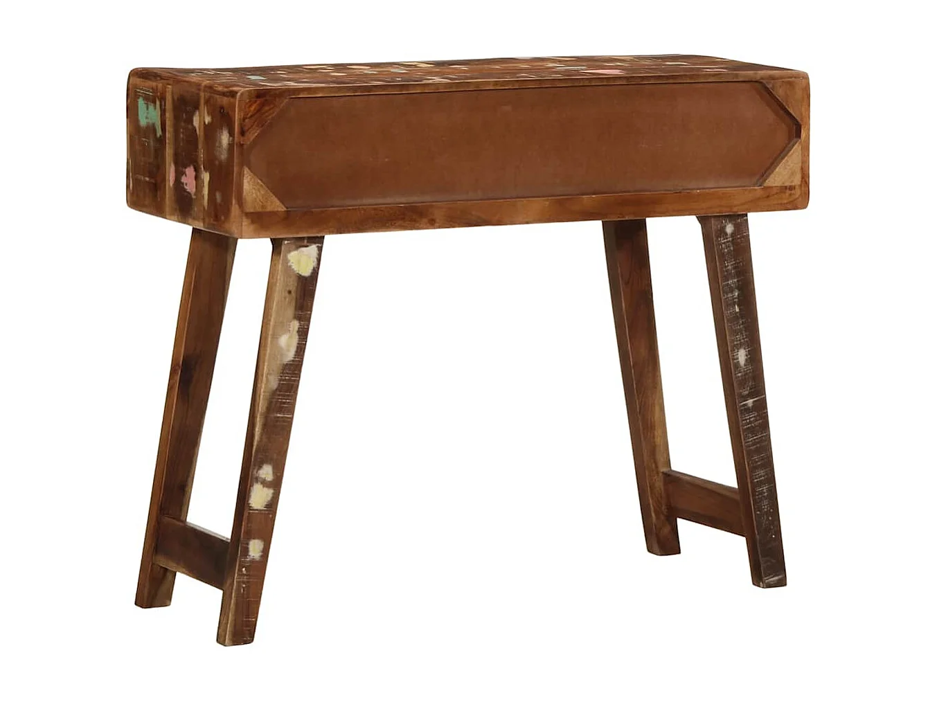 Table console 90x32x75 cm bois massif de récupération