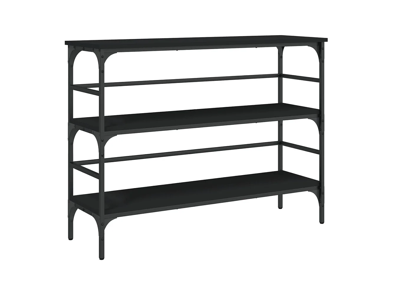 Consolle nera 100x32x75 cm in legno ingegnerizzato