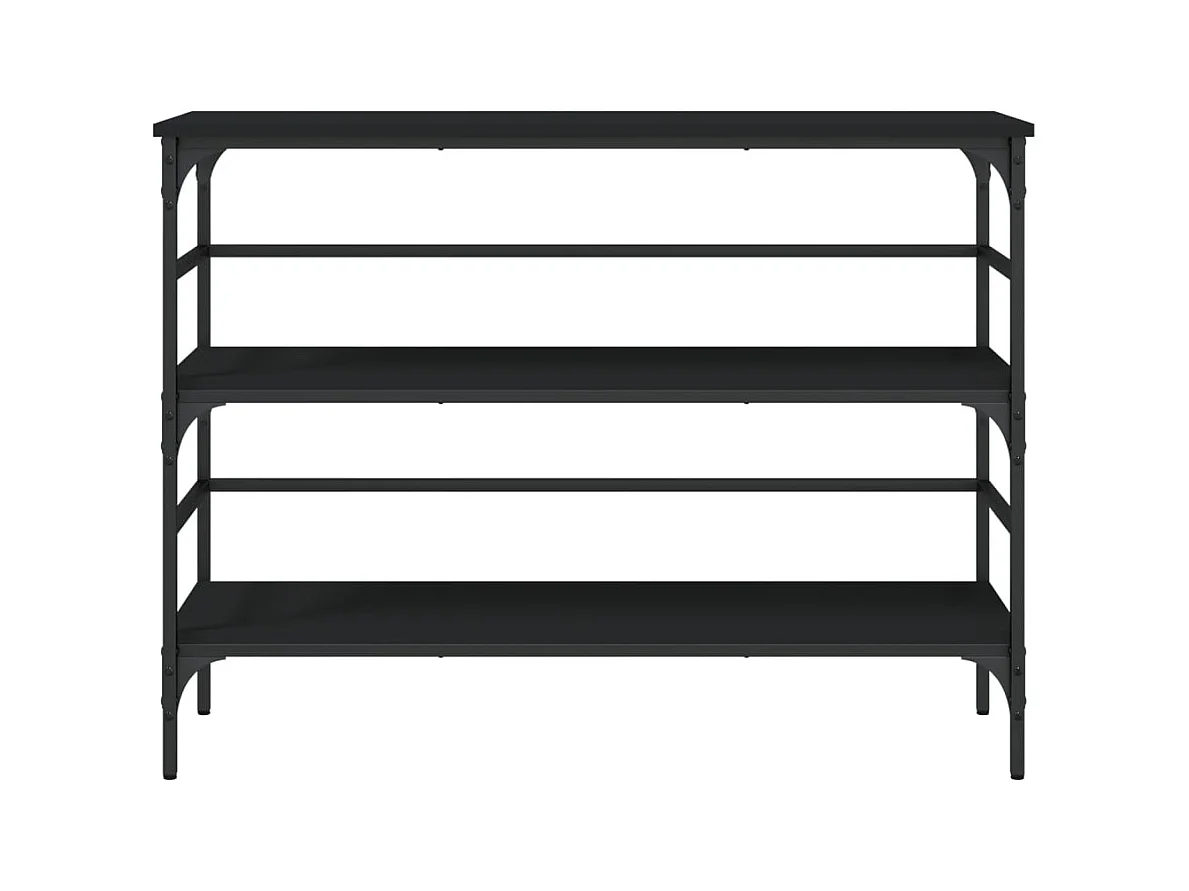 Consolle nera 100x32x75 cm in legno ingegnerizzato