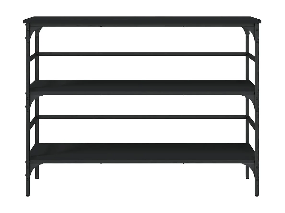 Consolle nera 100x32x75 cm in legno ingegnerizzato