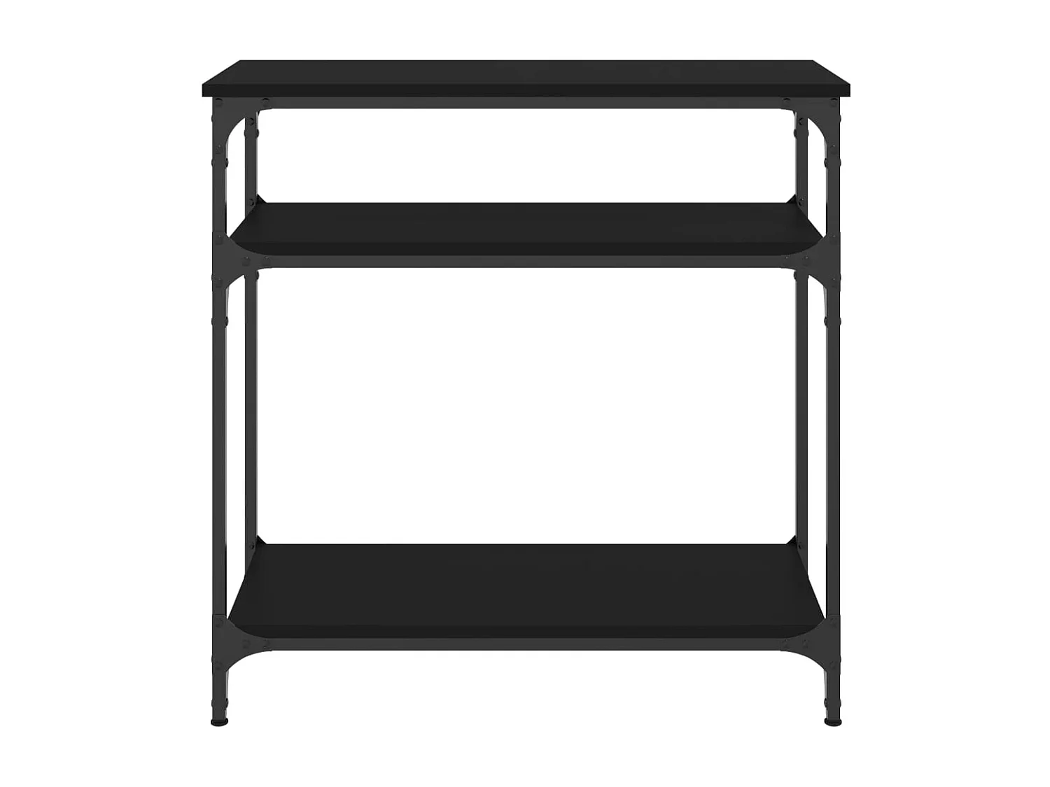 Zwarte consoletafel 75x29x75 cm bewerkt hout