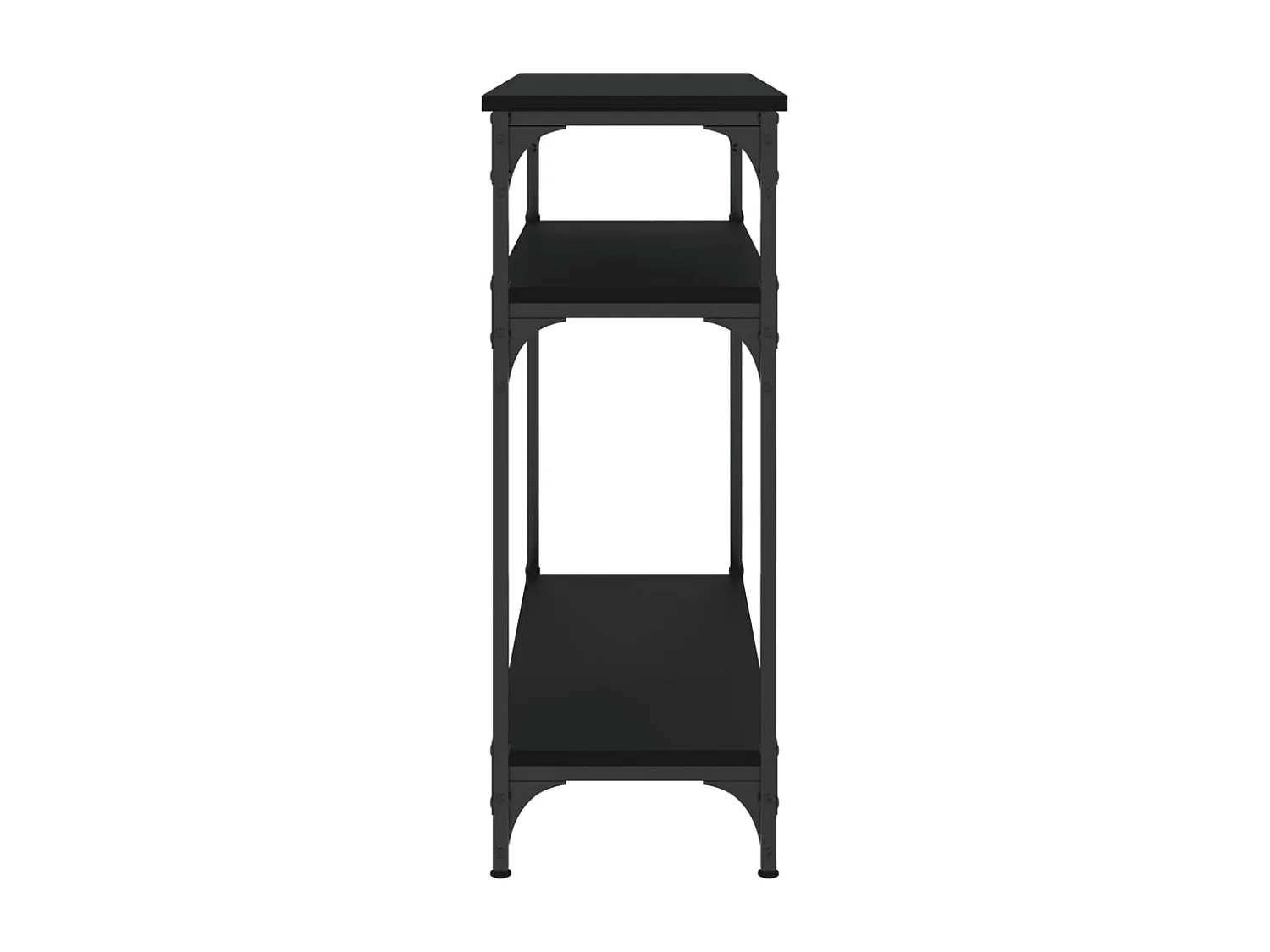 Table console noir 75x29x75 cm bois d'ingénierie