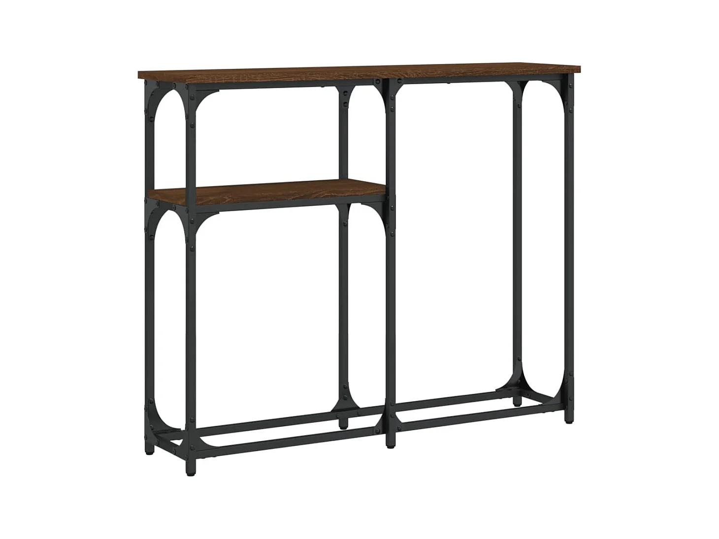 Table console chêne marron 90x22,5x75 cm bois d'ingénierie