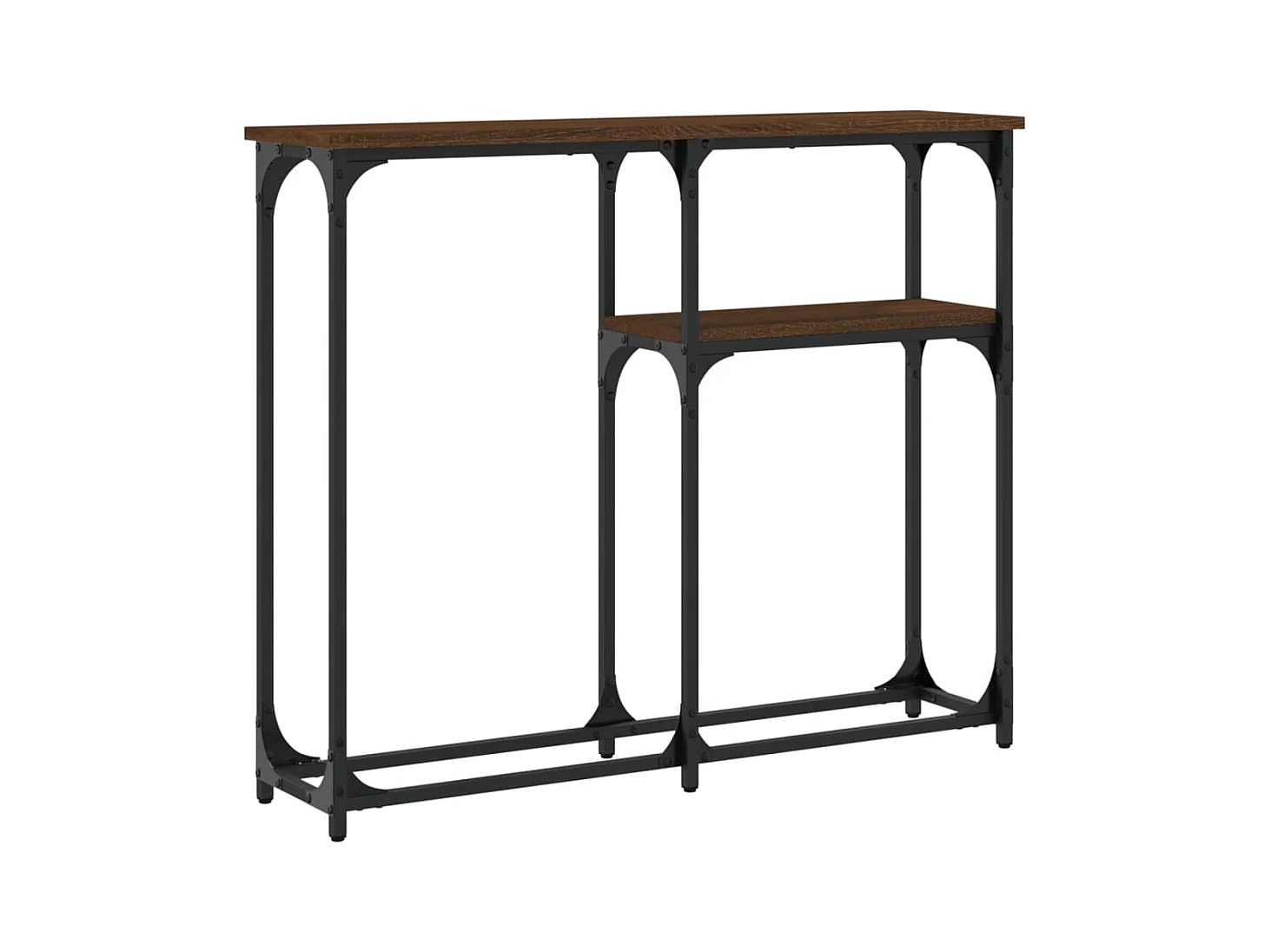 Table console chêne marron 90x22,5x75 cm bois d'ingénierie