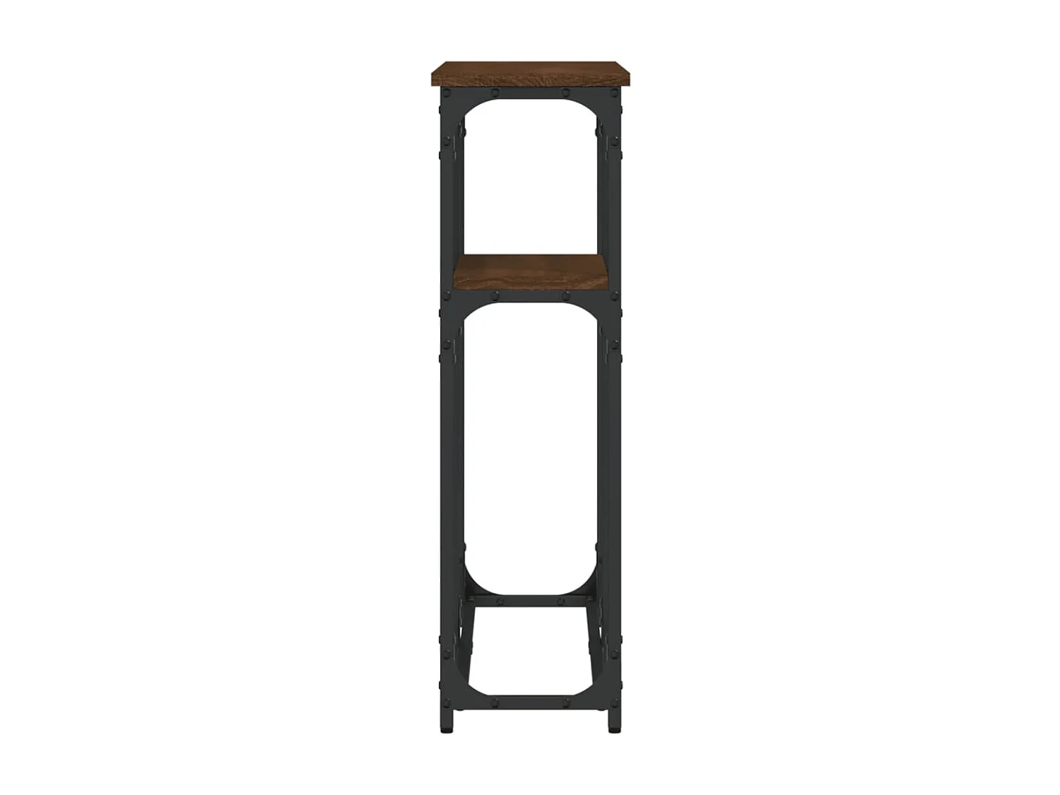 Table console chêne marron 90x22,5x75 cm bois d'ingénierie