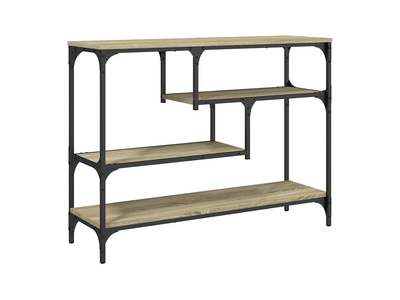 Table console chêne sonoma 100x30x75 cm bois d'ingénierie