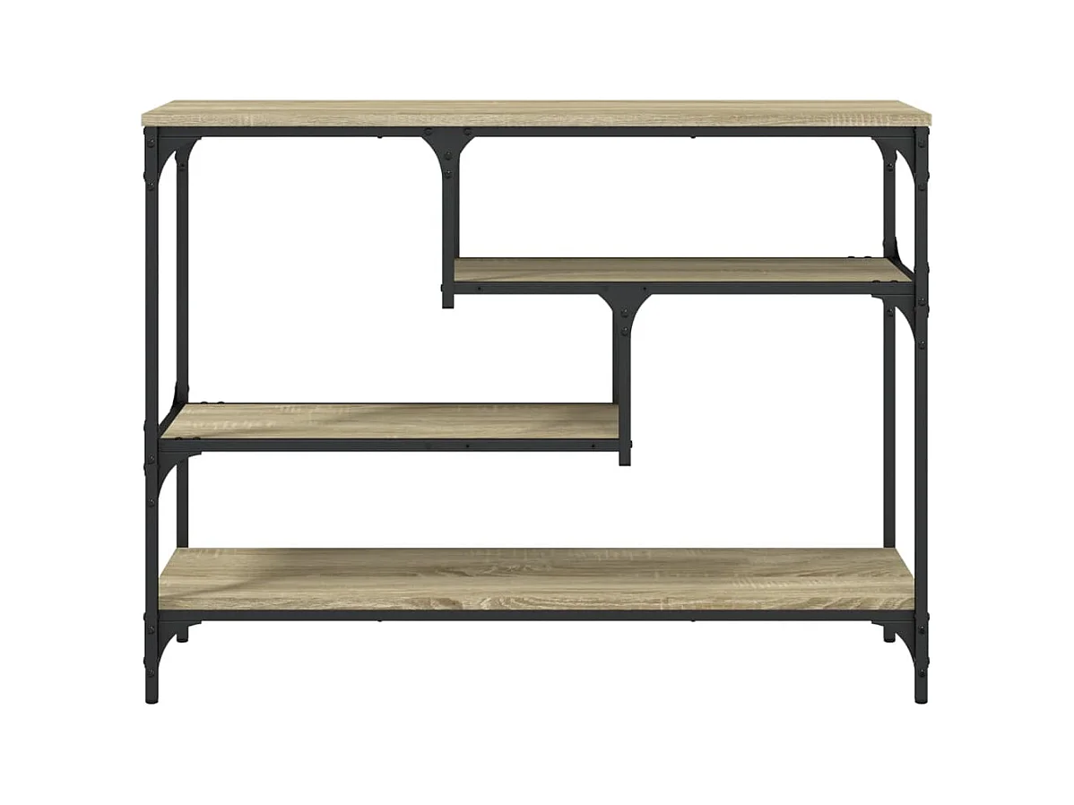 Table console chêne sonoma 100x30x75 cm bois d'ingénierie