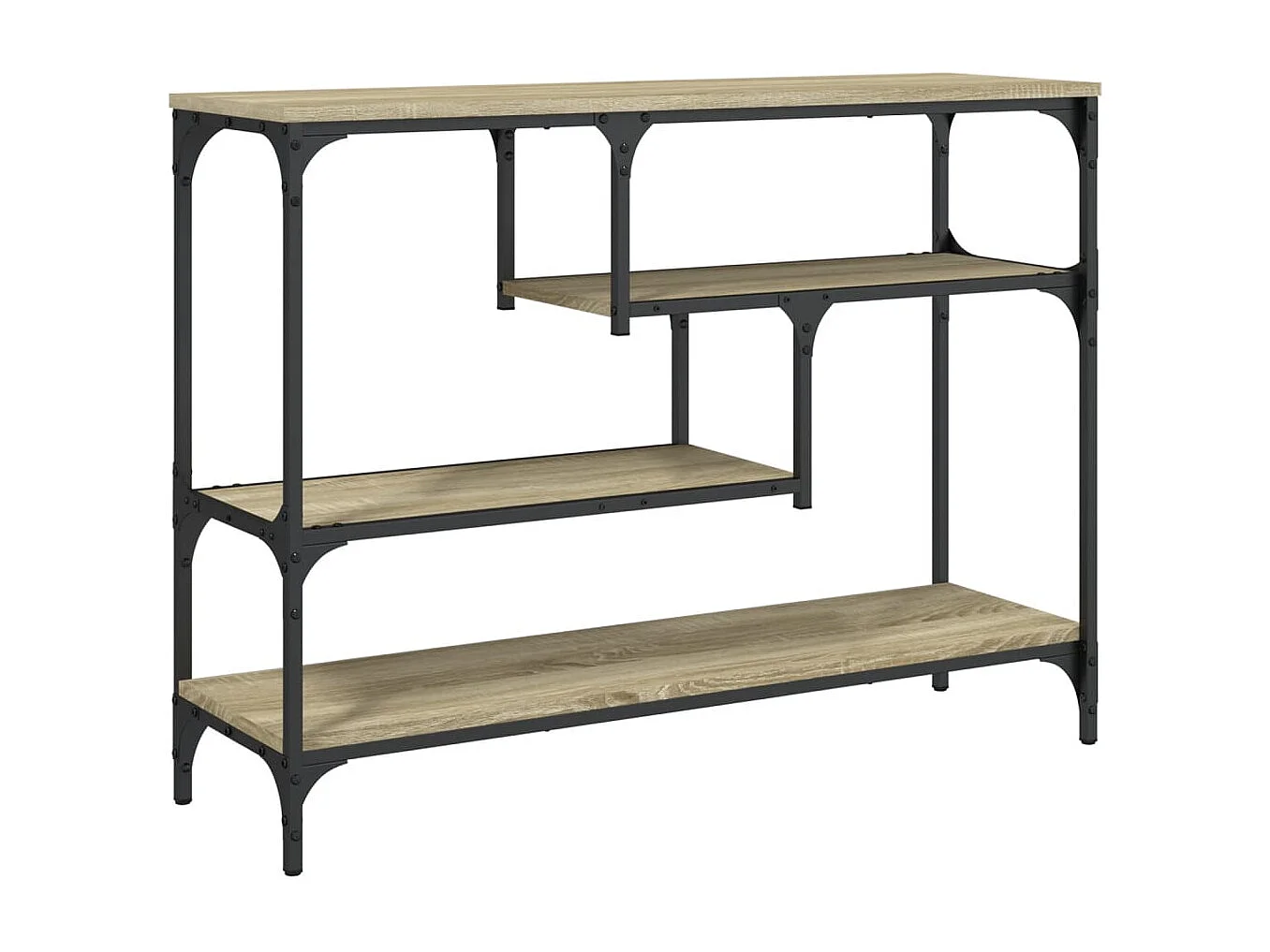 Table console chêne sonoma 100x30x75 cm bois d'ingénierie