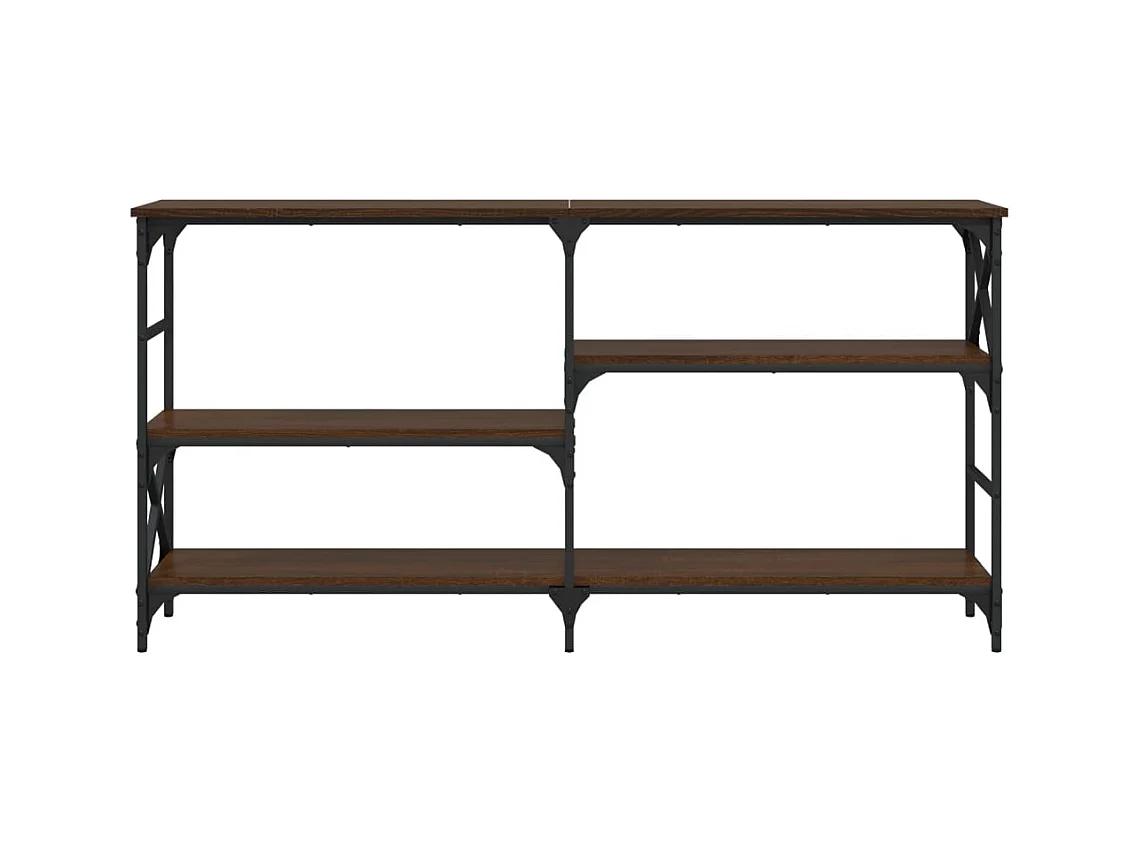 Table console chêne marron 150x29x76,5 cm bois d'ingénierie