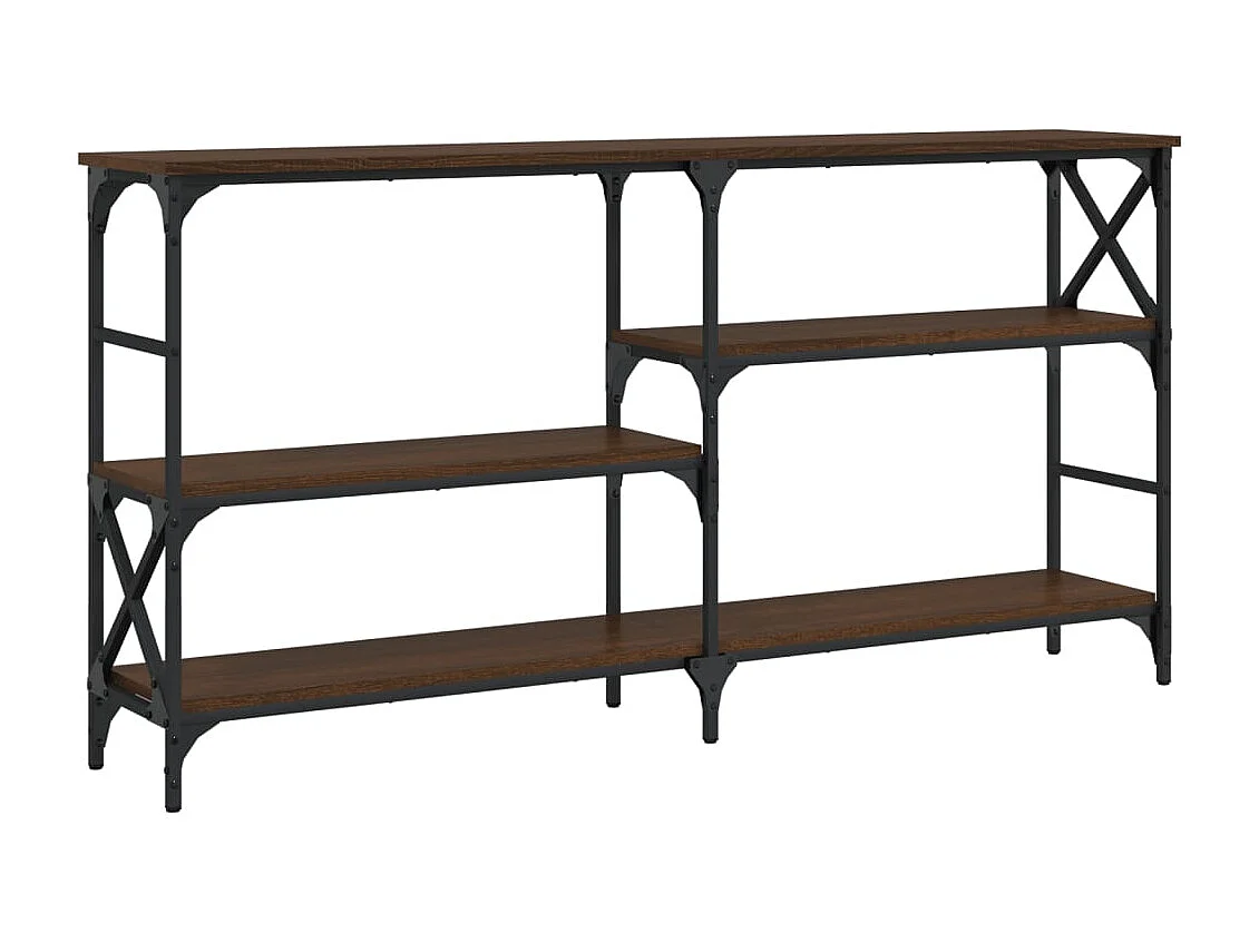 Table console chêne marron 150x29x76,5 cm bois d'ingénierie