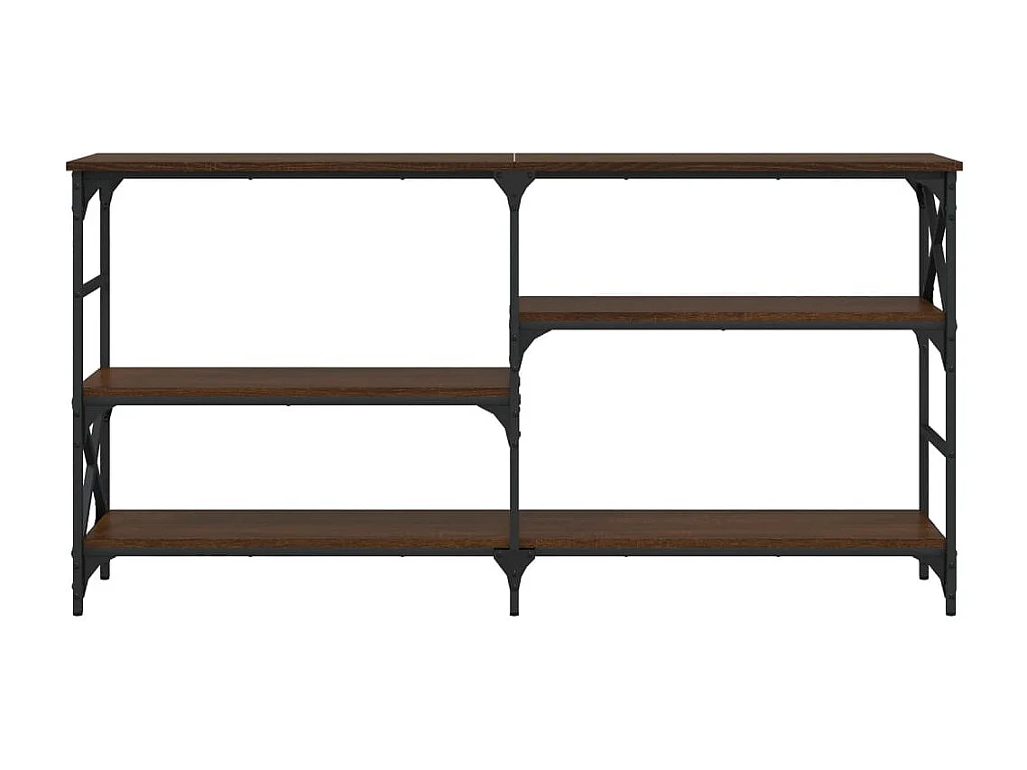 Table console chêne marron 150x29x76,5 cm bois d'ingénierie