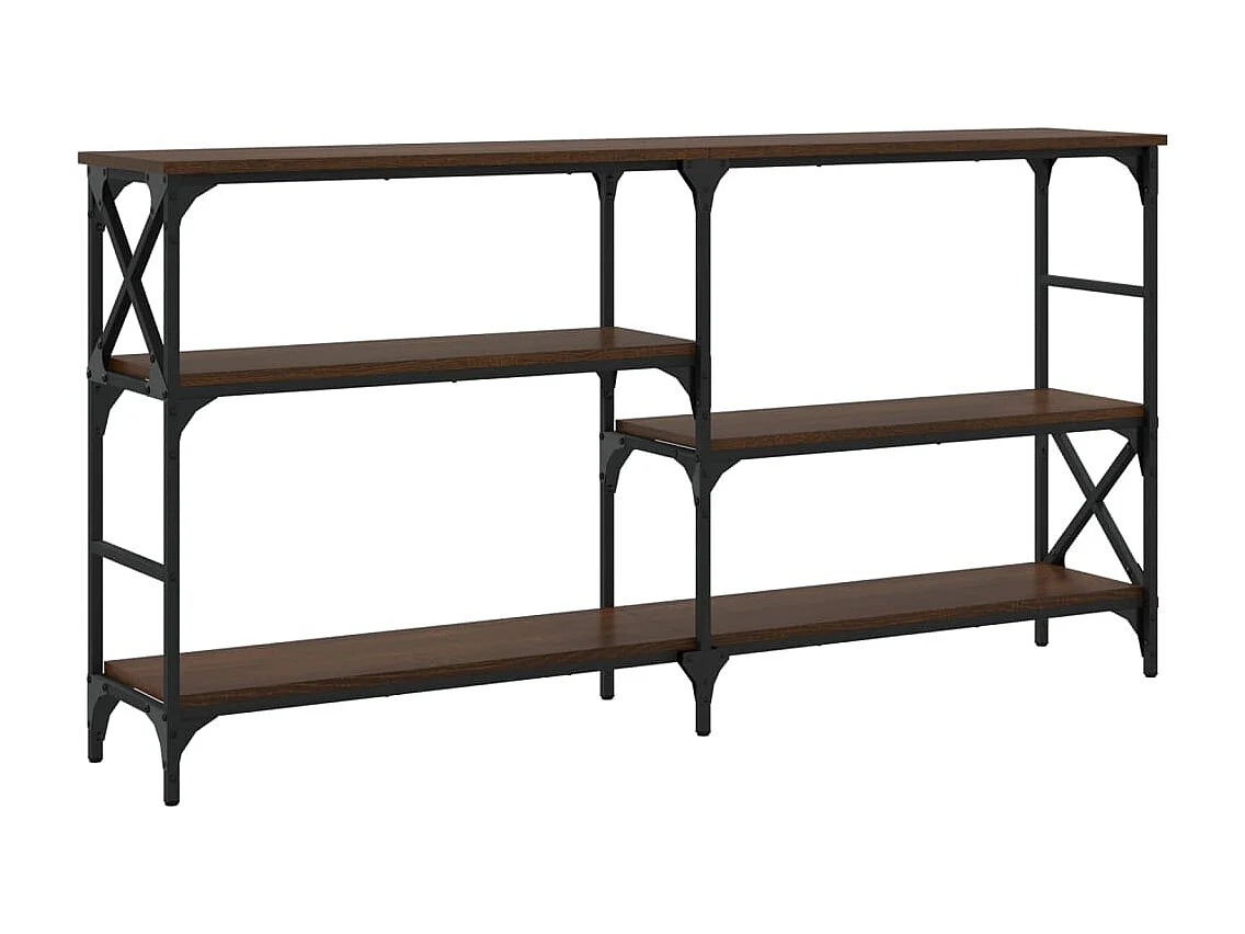 Table console chêne marron 150x29x76,5 cm bois d'ingénierie