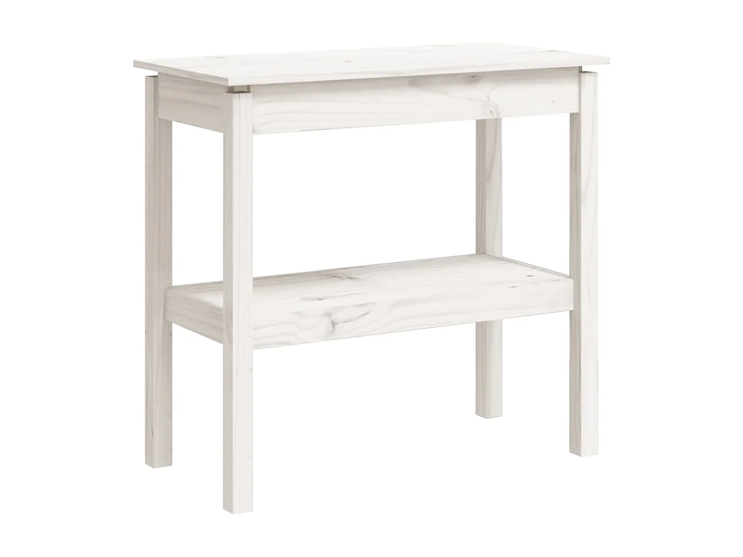 Table console Blanc 80x40x75 cm Bois de pin solide