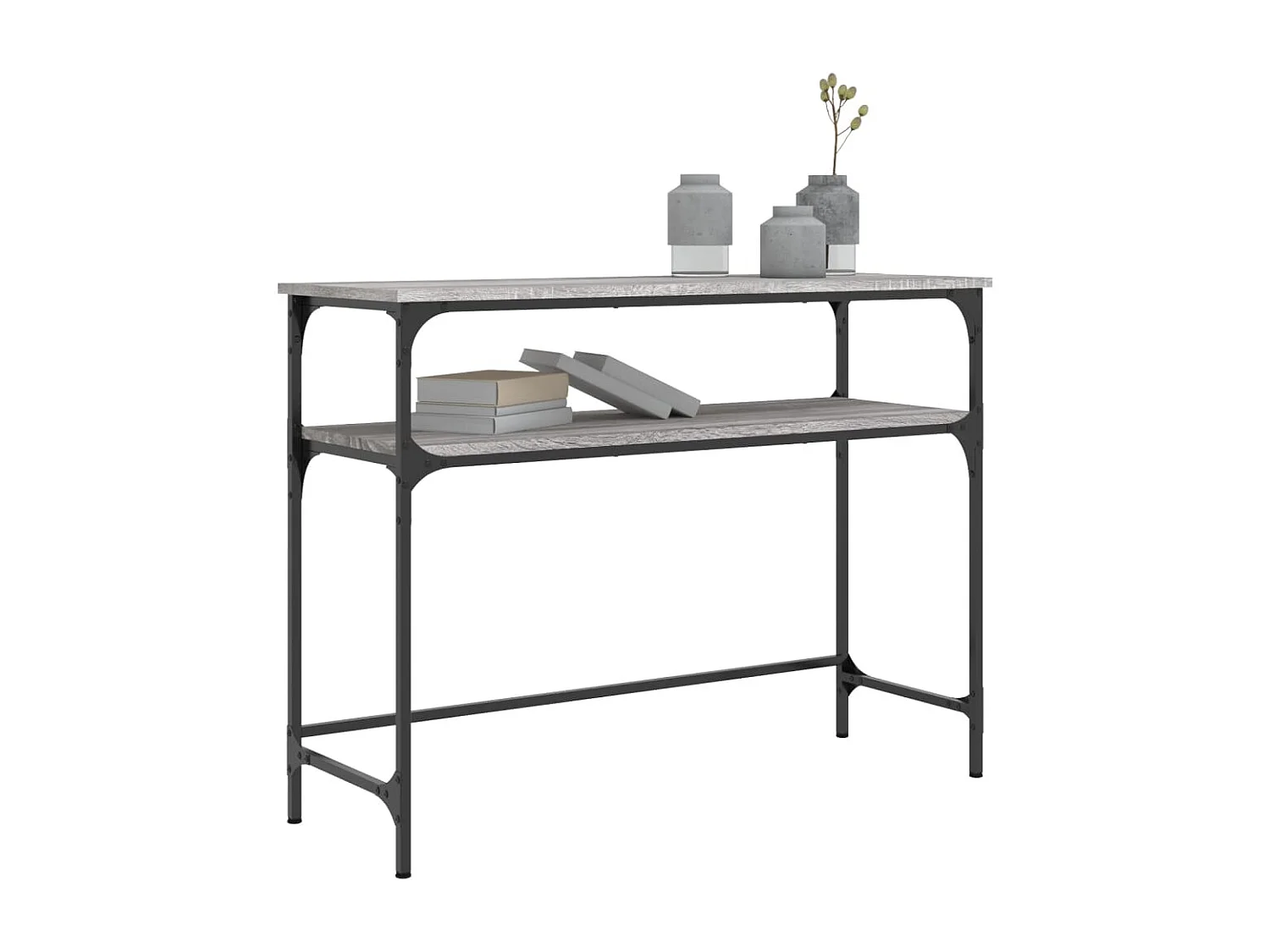 Sonoma grijze consoletafel 100x35,5x75 cm bewerkt hout