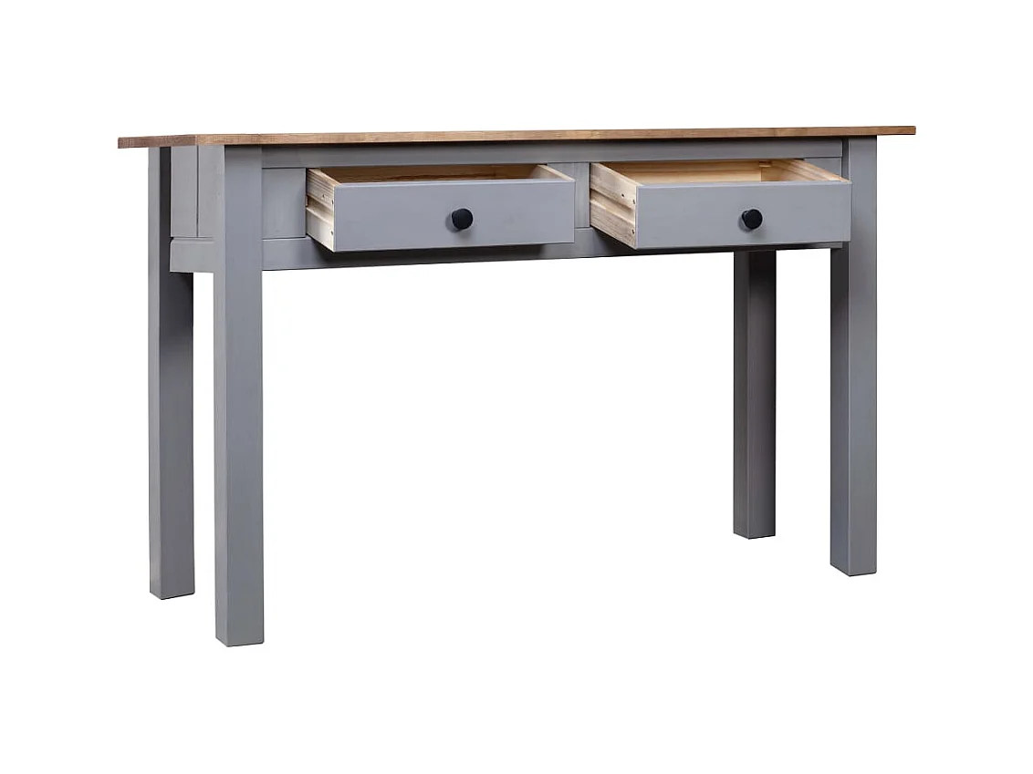 Grijze consoletafel 110x40x72 cm Massief grenen Panama-serie