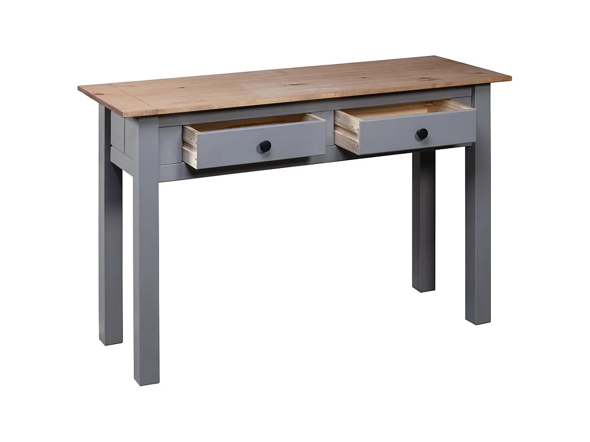 Grijze consoletafel 110x40x72 cm Massief grenen Panama-serie