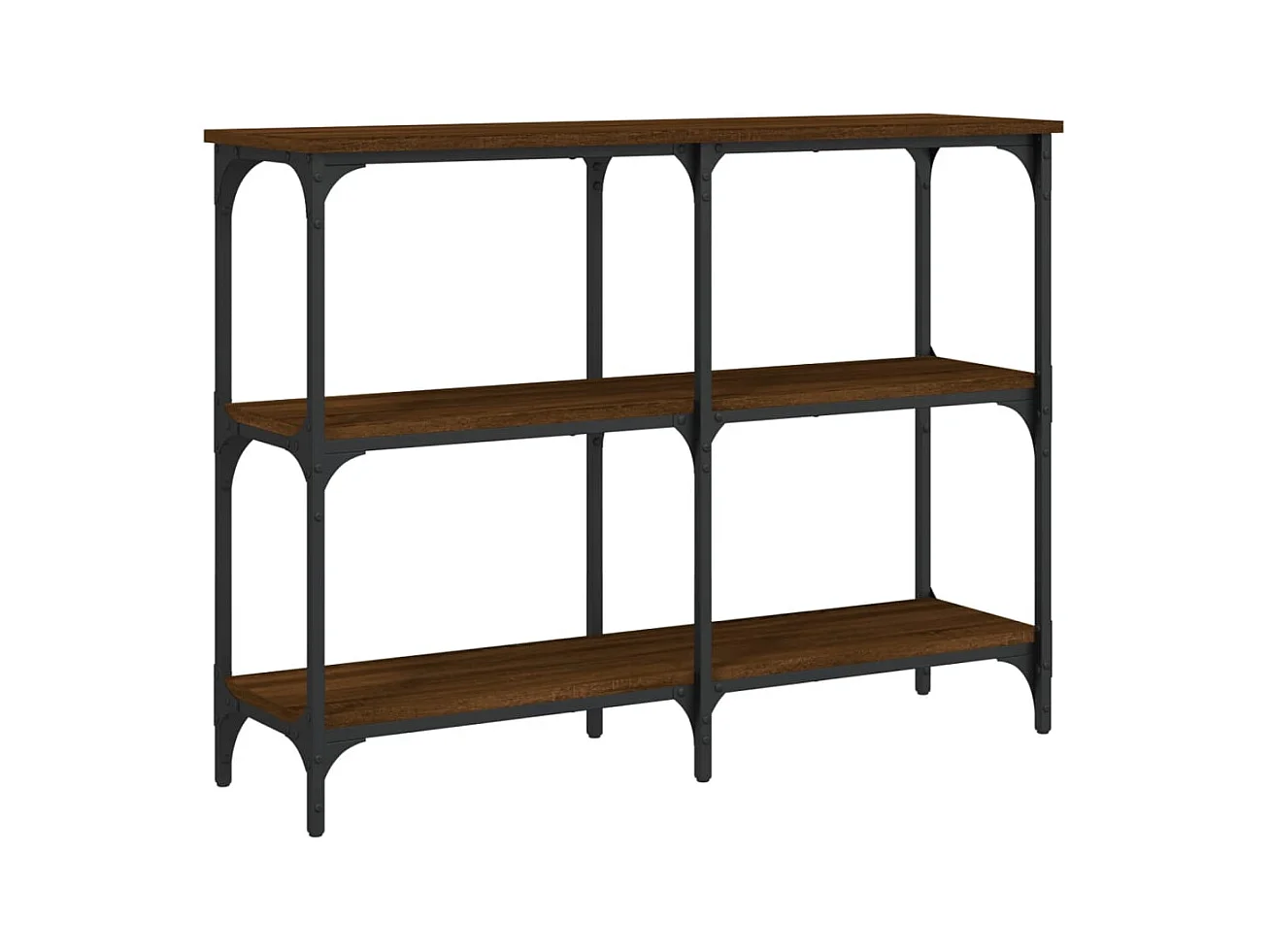 Table console chêne marron 100x29x75 cm bois d'ingénierie