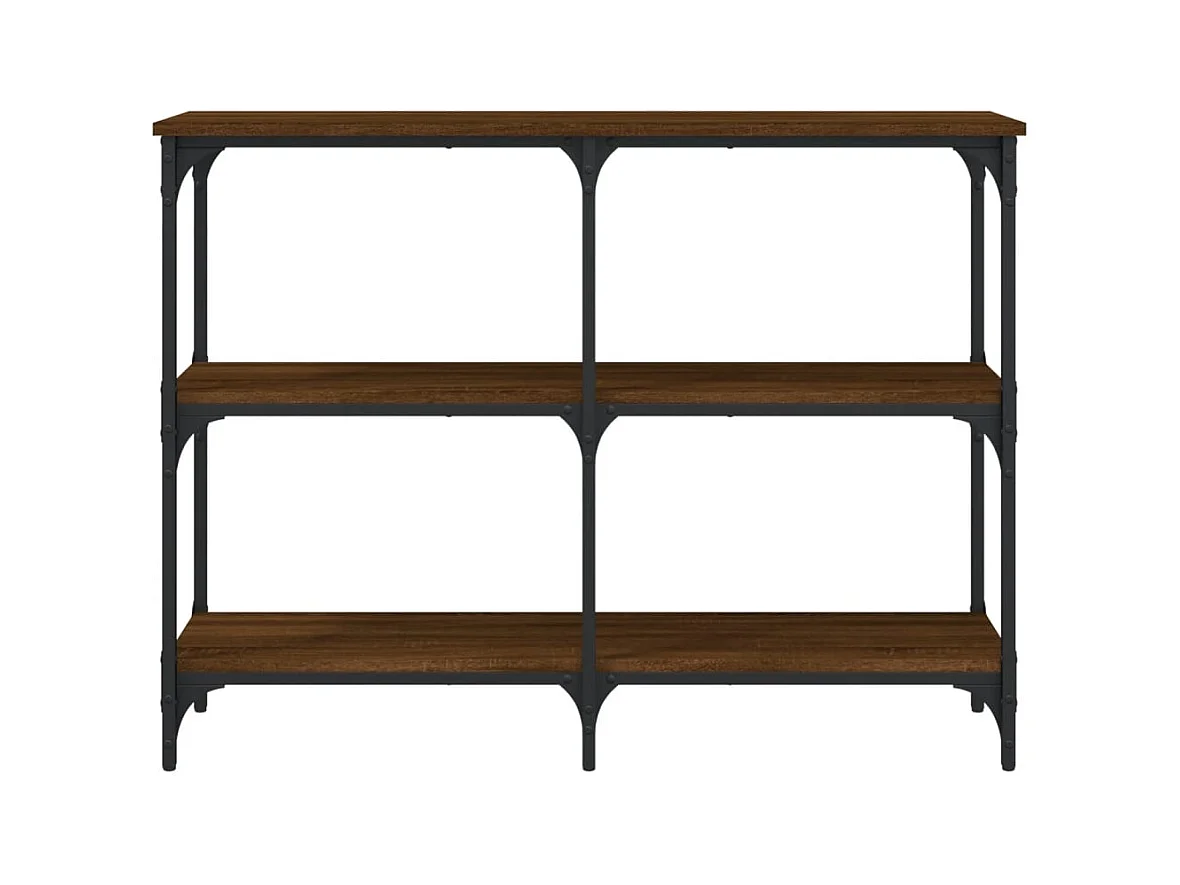 Table console chêne marron 100x29x75 cm bois d'ingénierie