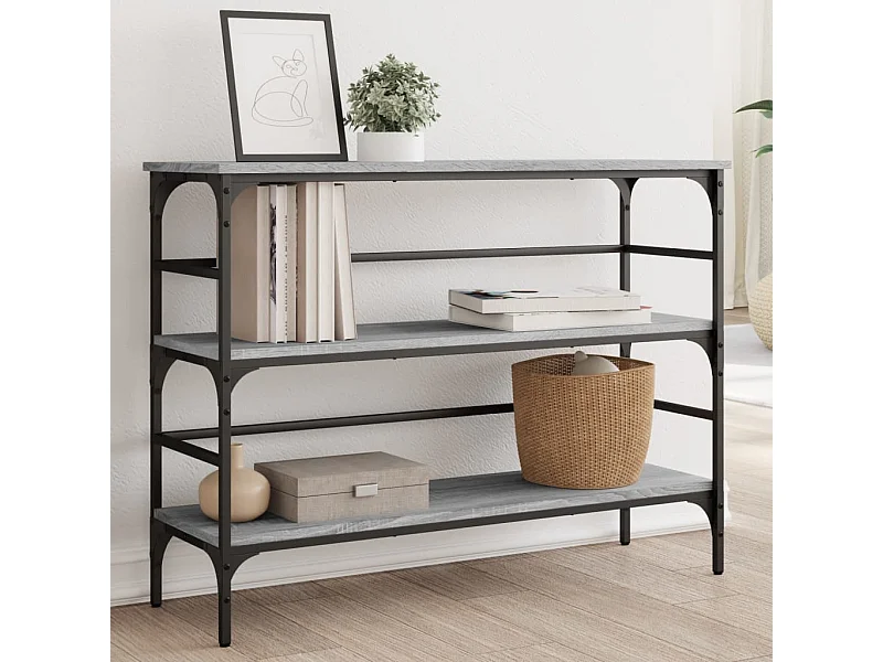 Mesa consola Sonoma gris 100x32x75 cm madera de ingeniería