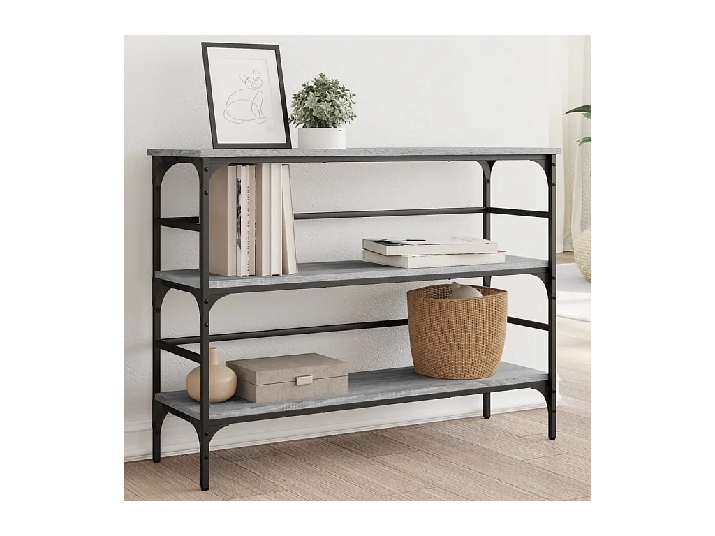 Sonoma grijze consoletafel 100x32x75 cm bewerkt hout