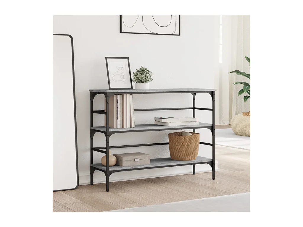 Sonoma grijze consoletafel 100x32x75 cm bewerkt hout