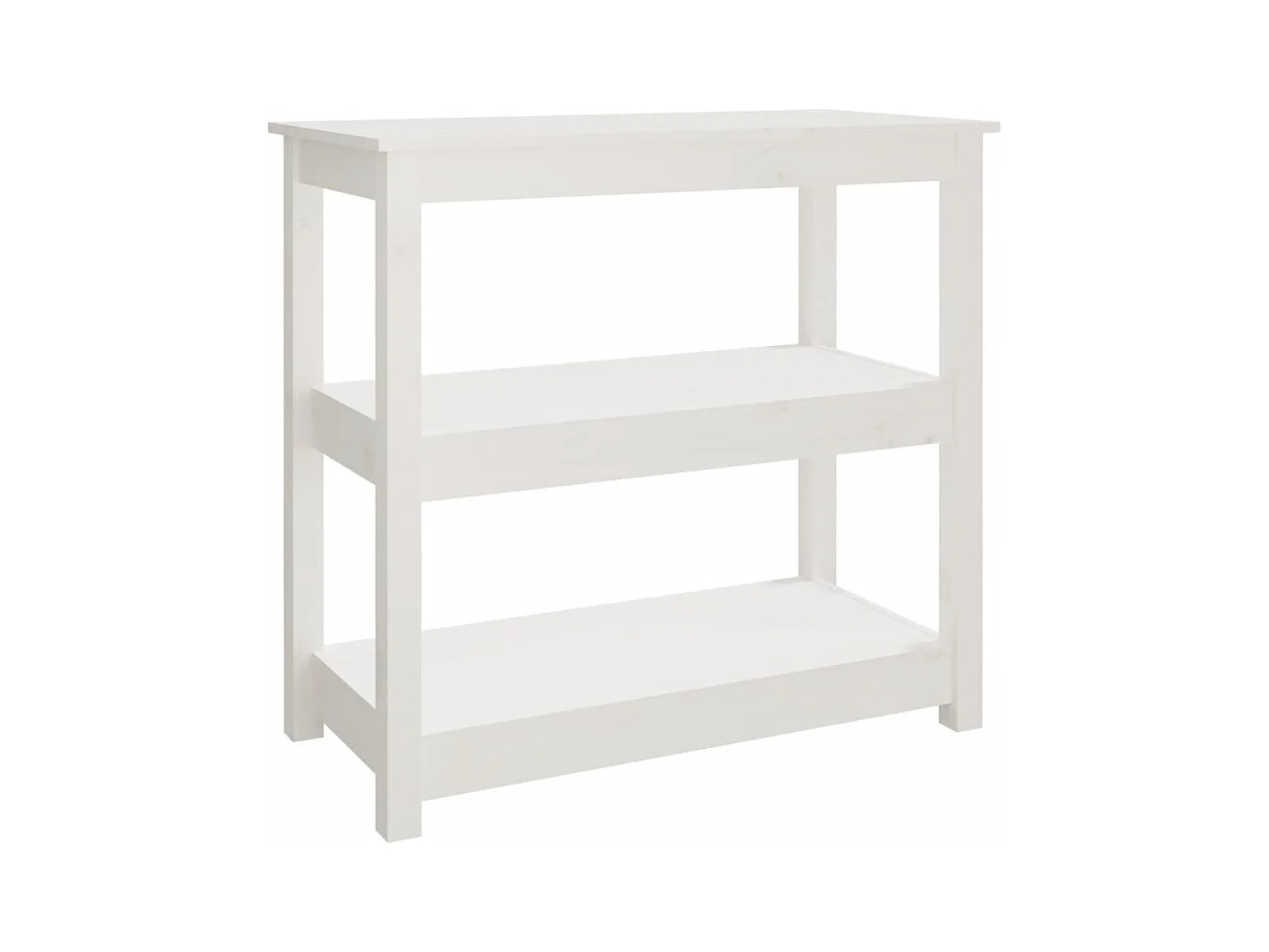 Tavolo consolle Bianco 80x40x74 cm Legno massello di pino